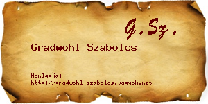 Gradwohl Szabolcs névjegykártya